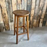High wooden stool