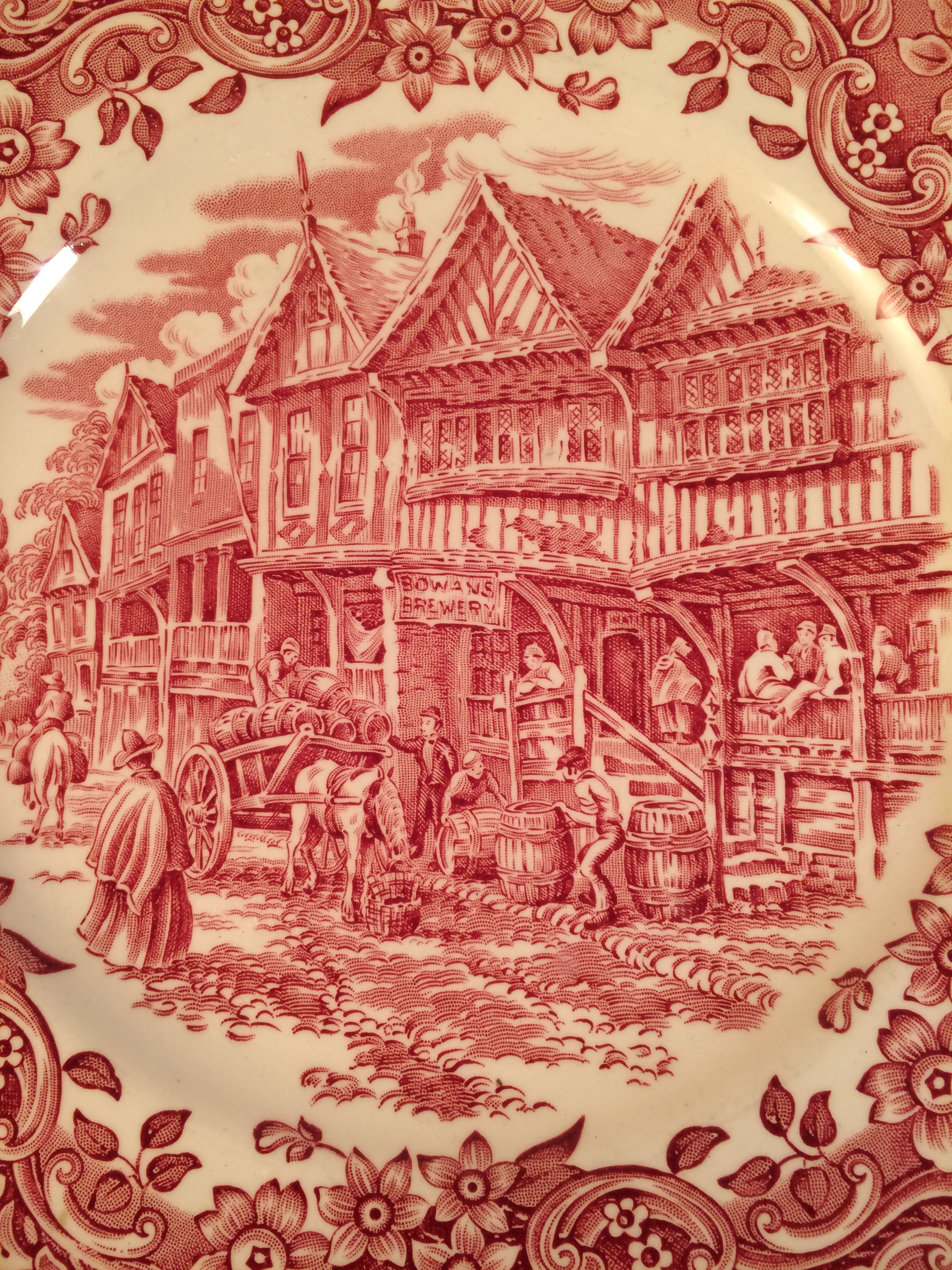 10 plates earth of iron red Royal Tudor model 17th century England ironstone