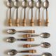 Set of 6 teaspoons bamboo 1960 mid century riviera