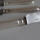 12 couteaux de table ancien metal argente monogramme