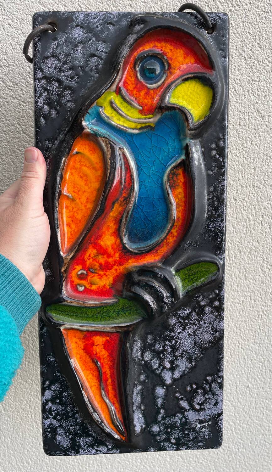 Vintage ceramic parrot