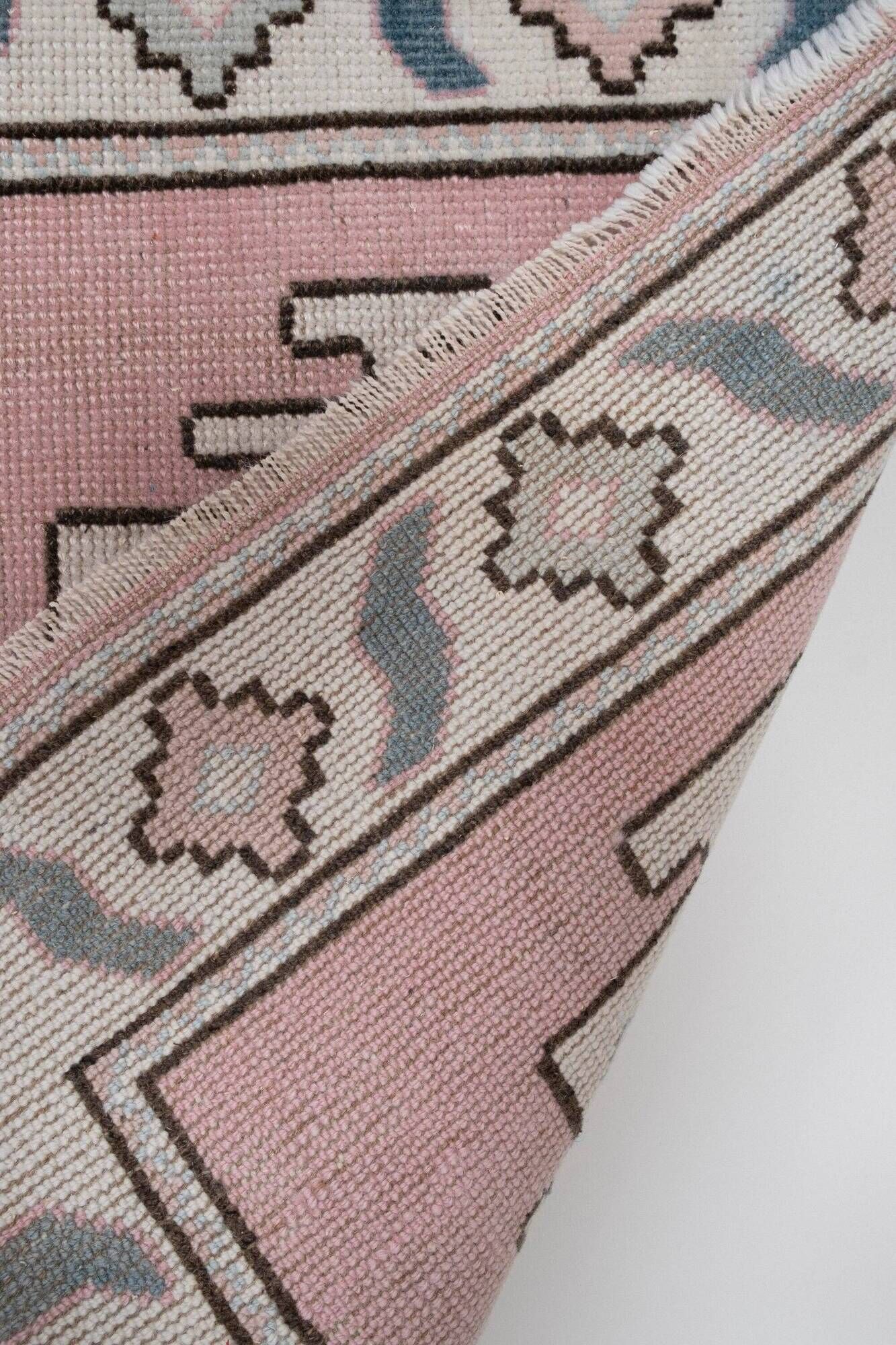 Vintage Turkish hallway rug 75x397 cm