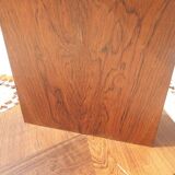 Modernist side table Art Deco Walnut and chromed steel