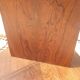 Table d'appoint moderniste Art Déco Noyer et acier chromé