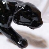 Art Deco Style Black Panther Ceramic