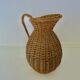 Imposant vase "pichet" en rotin, sud de la France, French Riviera, 1970