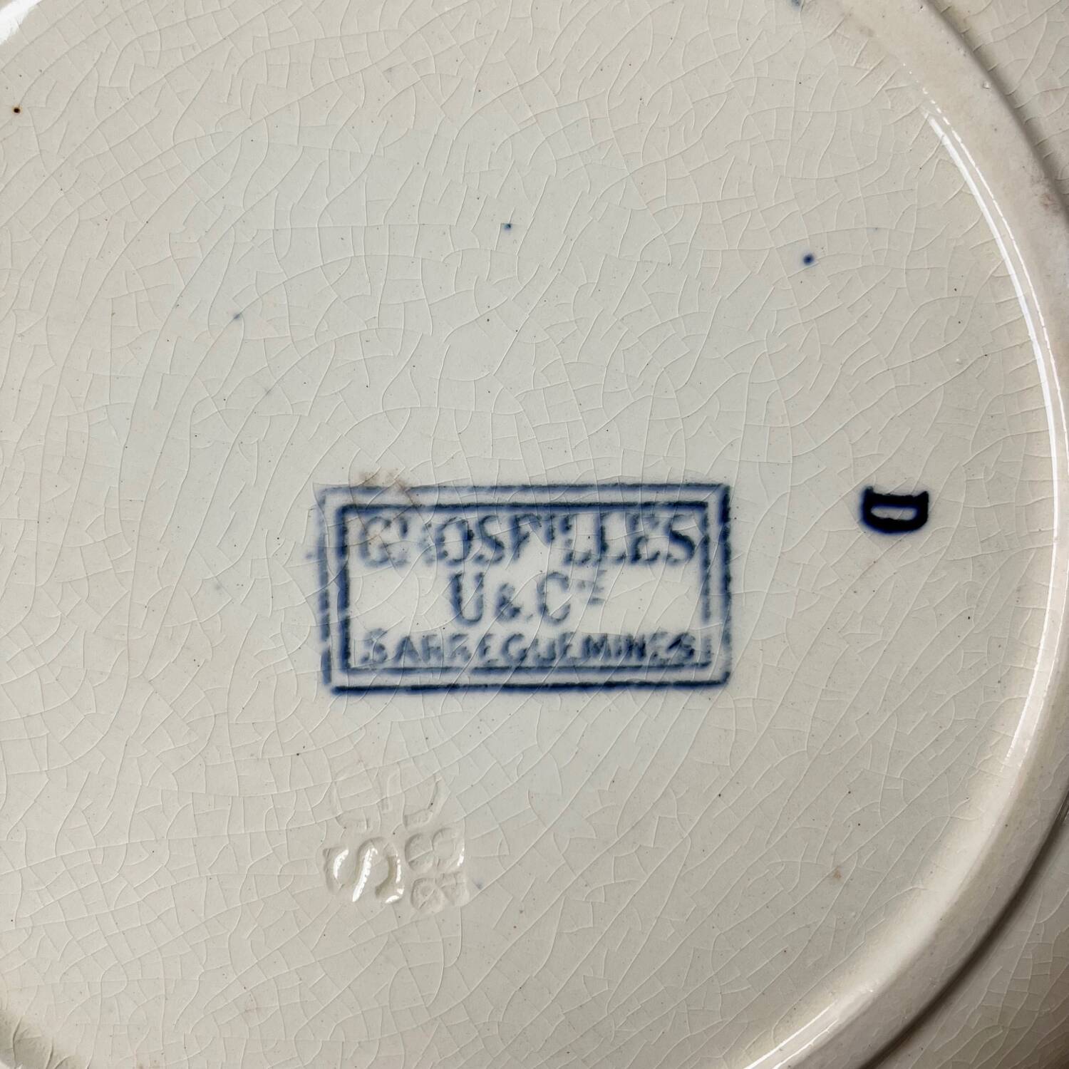 Lot de 4 assiettes plates Groseilles de Sarreguemines