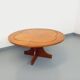 Vintage English round teak coffee table from the 1960s