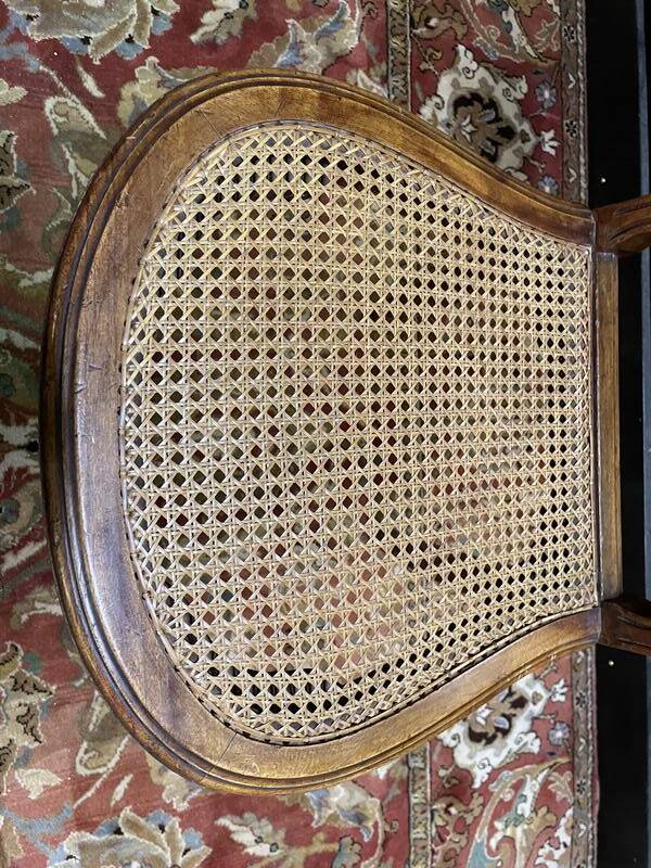 Set of 6 Louis XVI style chairs in cane - Caned