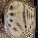 Set of 6 Louis XVI style chairs in cane - Caned