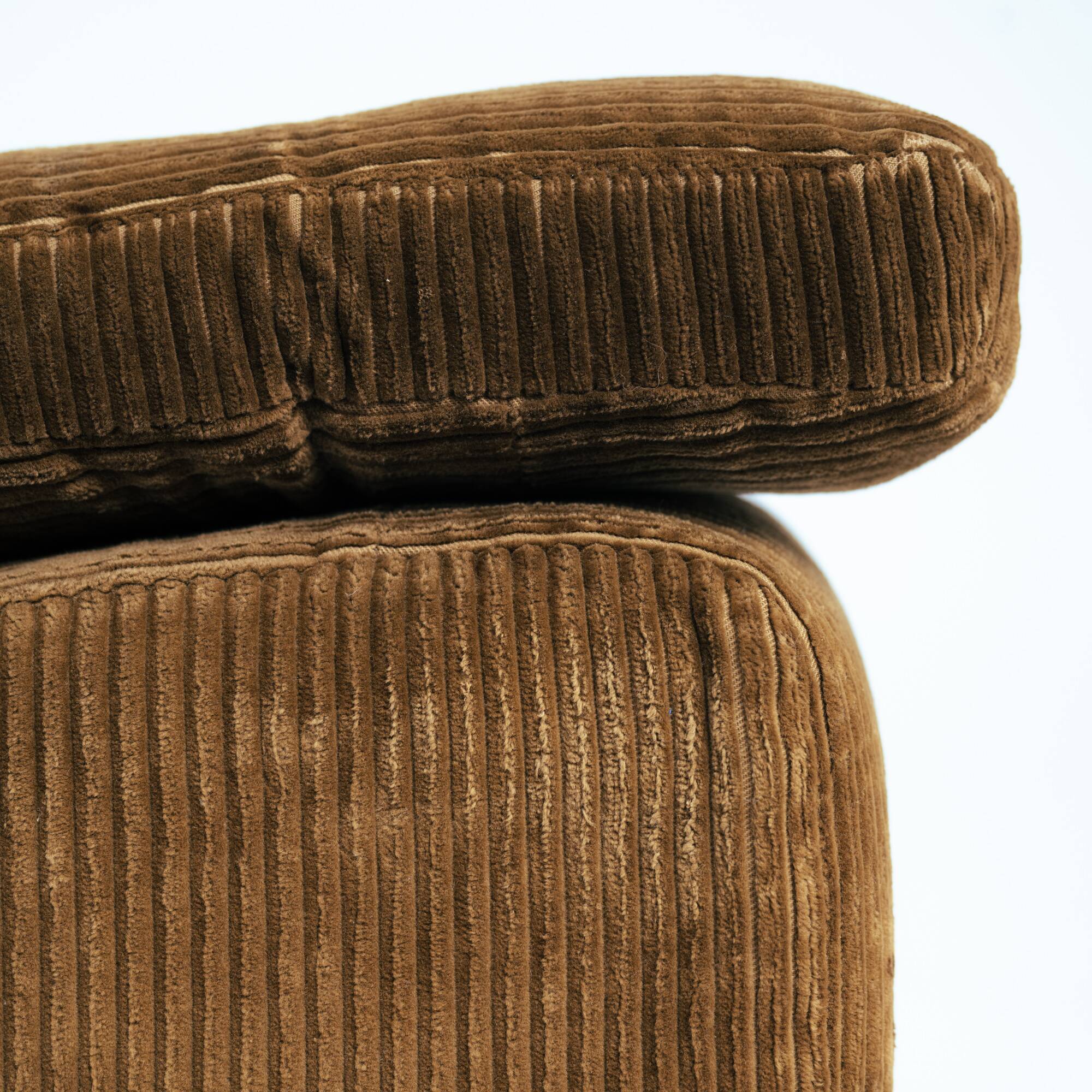 Pair of Modular Armchairs in Brown Corduroy by DUX, Sweden, 1970s