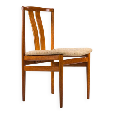 Chaise de salle à manger danoise moderne du milieu du siècle en teck par Henning Sørensen pour Vamdrup Stolefabrik, 1960