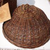 Basket with wicker lid