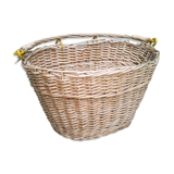 Wicker front bike basket