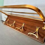 Vintage coat rack with 1970s repai décor