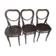 Suite of 3 chairs bistrot Thonet model heart n 28 around 1900