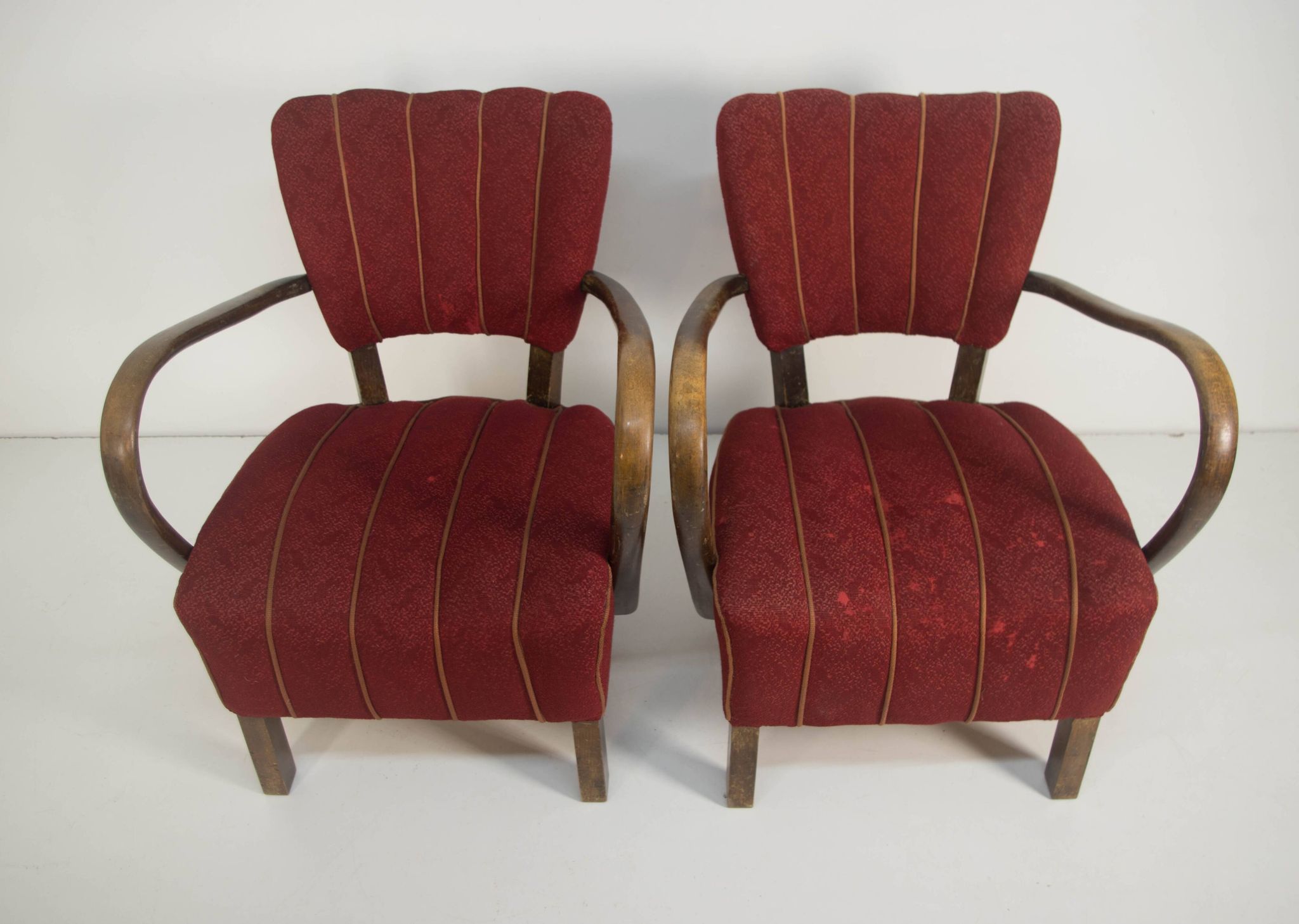Art Deco Armchairs H-237 by Halabala, Set of 2
