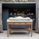 Antique pine and marble toilet furniture (renovated)