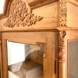 Antique carved wooden display case