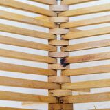 Folding fruit basket wood and vintage bamboo