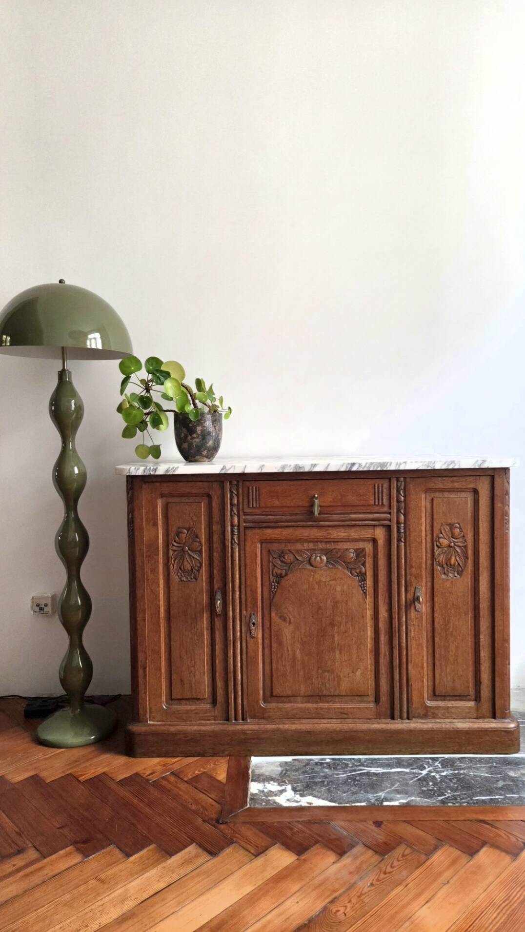 Art Deco marble buffet table