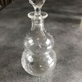Vintage glass perfume flask height 18 cm