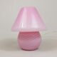 Lampe en verre de Murano Venini spirale rose et blanche