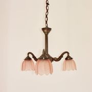 Chandelier en bronze Art Déco, années 1920.