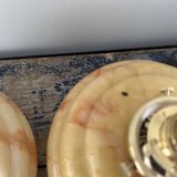 Pair of Art Deco globe wall lights