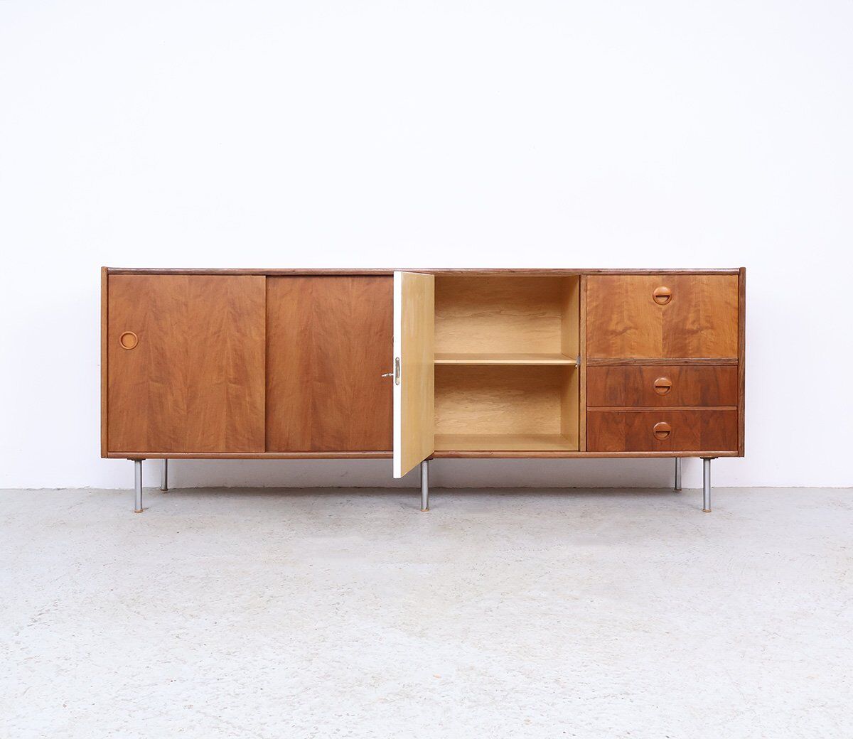 Vintage walnut sideboard by William Watting for Fristho, 1960s
