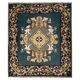 Teal Green Kilim Rug Handwoven Oriental Carpet Moldavian Area Square Rug
