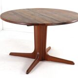 Round extendable teak dining table vintage - danish design