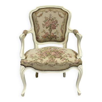 Fauteuil cabriolet de style Louis XV des années 1970