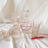 Carafe 40s and its 6 glasses