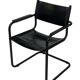 Vintage Breuer style leather chair B32/34 Italian Design in black