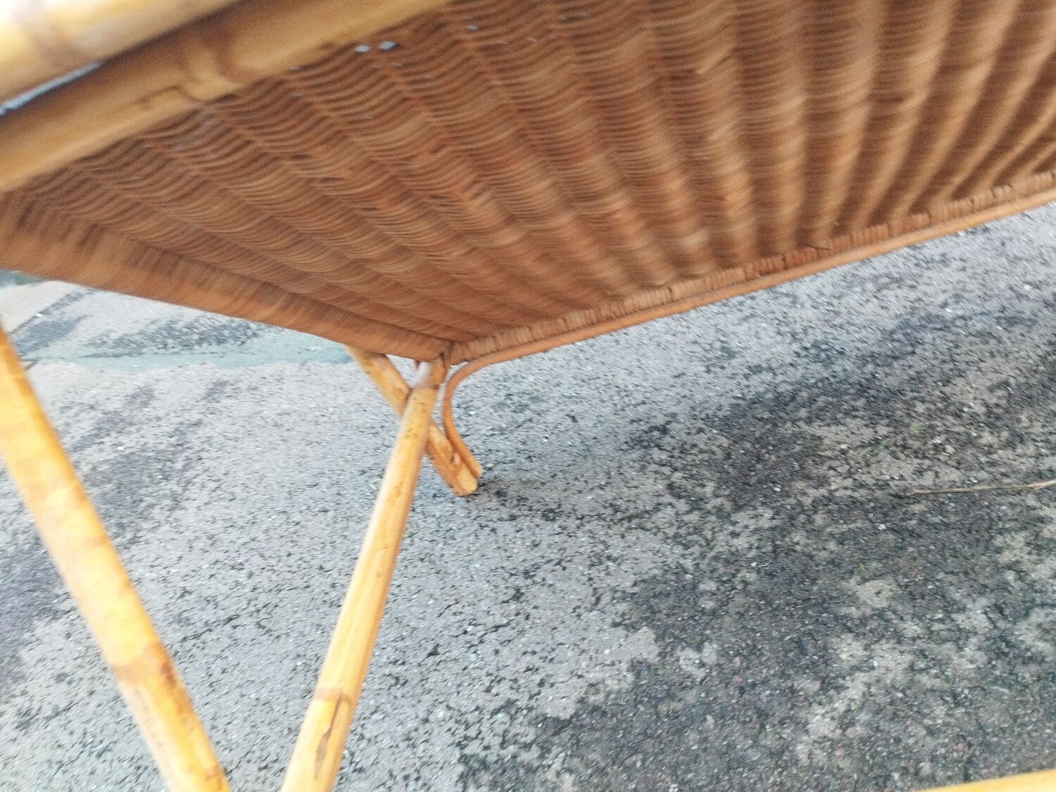 Vintage rattan coffee table
