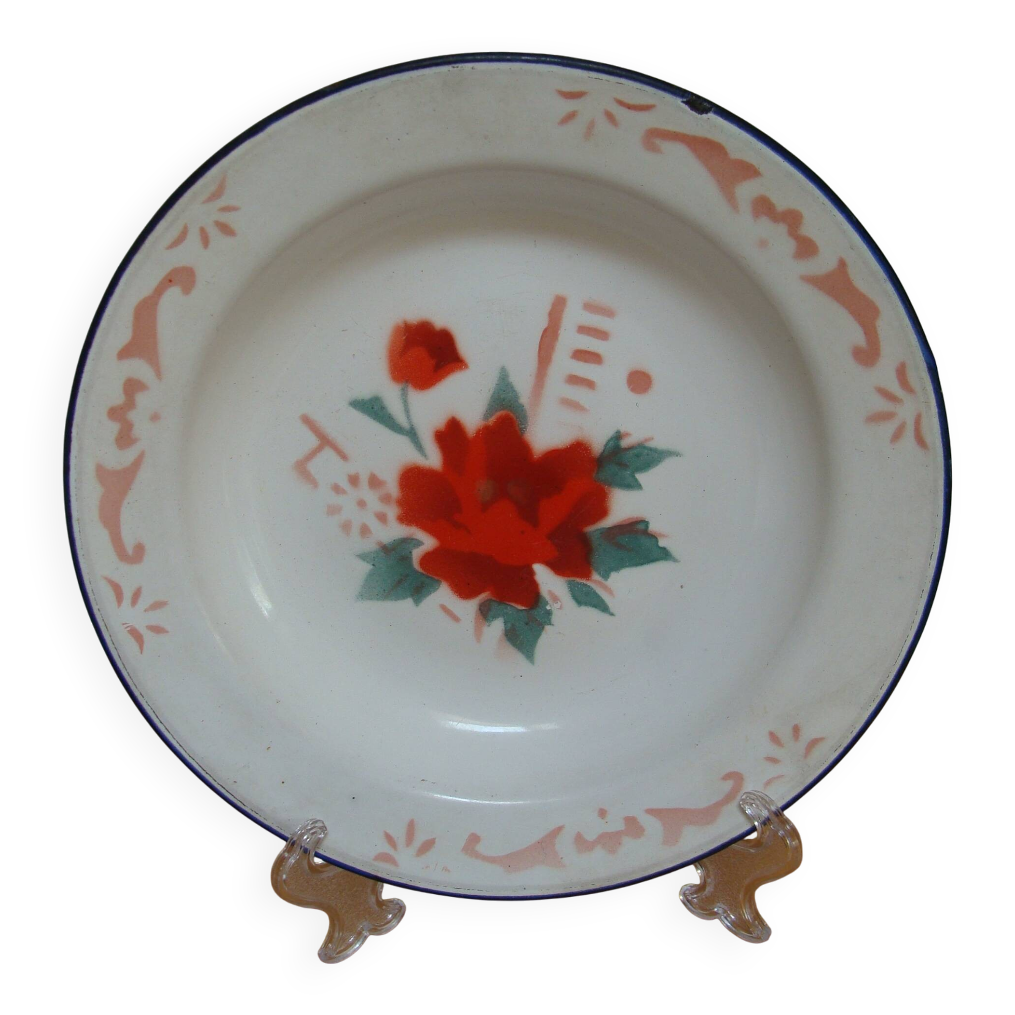 Vintage enameled tin plate