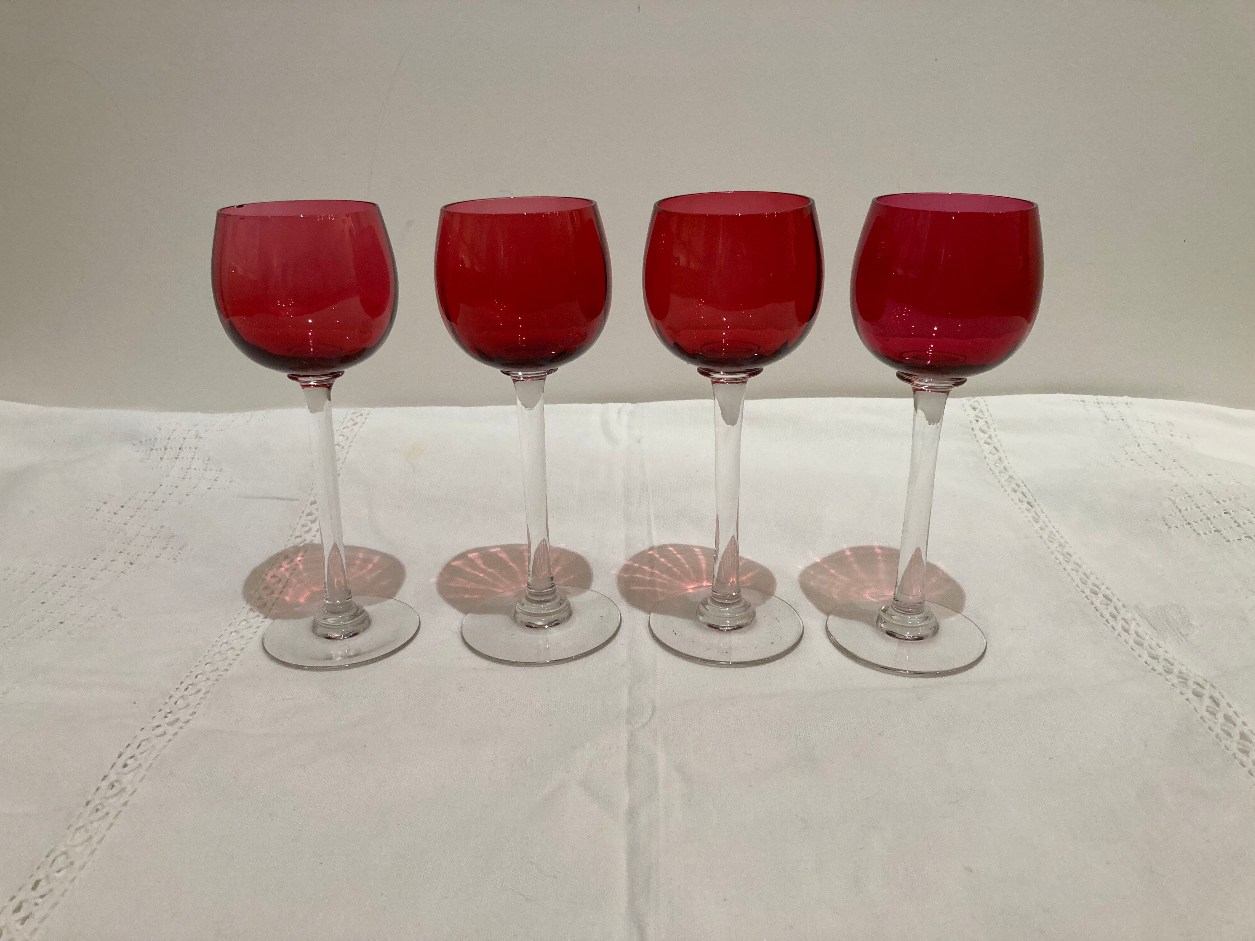 White wine glasses