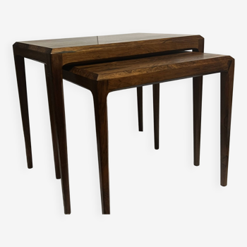 Mid-Century Rosewood Nesting Tables by Johannes Andersen for Silkeborg, 1960, Set of 2