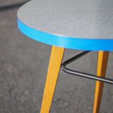 Table haricot formica et pieds compas, table bureau, table d'appoint, table vintage, 60's