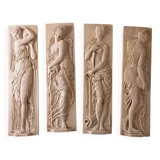 Set of 4 bas-reliefs, nymphs of the Fountain of the Innocents, after Jean Goujon