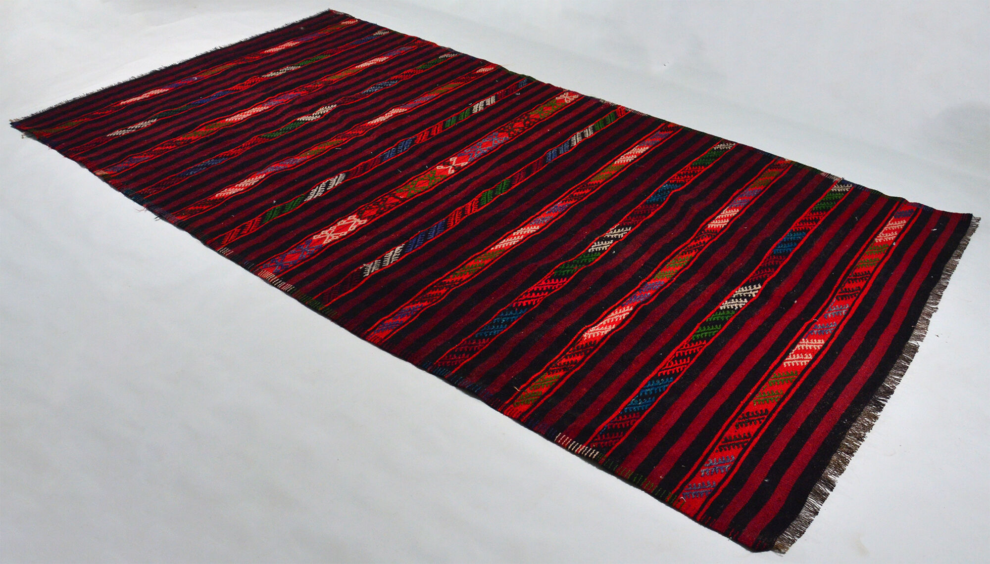 Anatolian handmade kilim rug 346 cm x 186 cm
