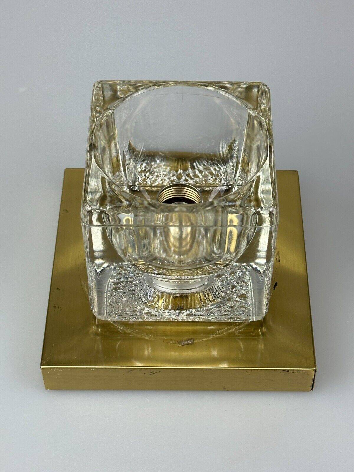 60s 70s Peill & Putzler Cube wall lamp ceiling lamp ice glass space design