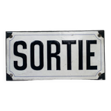 Enameled exit sign