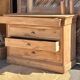 Antique chest of drawers with 4 drawers in raw solid wood.