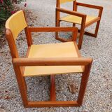 Wooden armchairs (1950) André Sornay designer