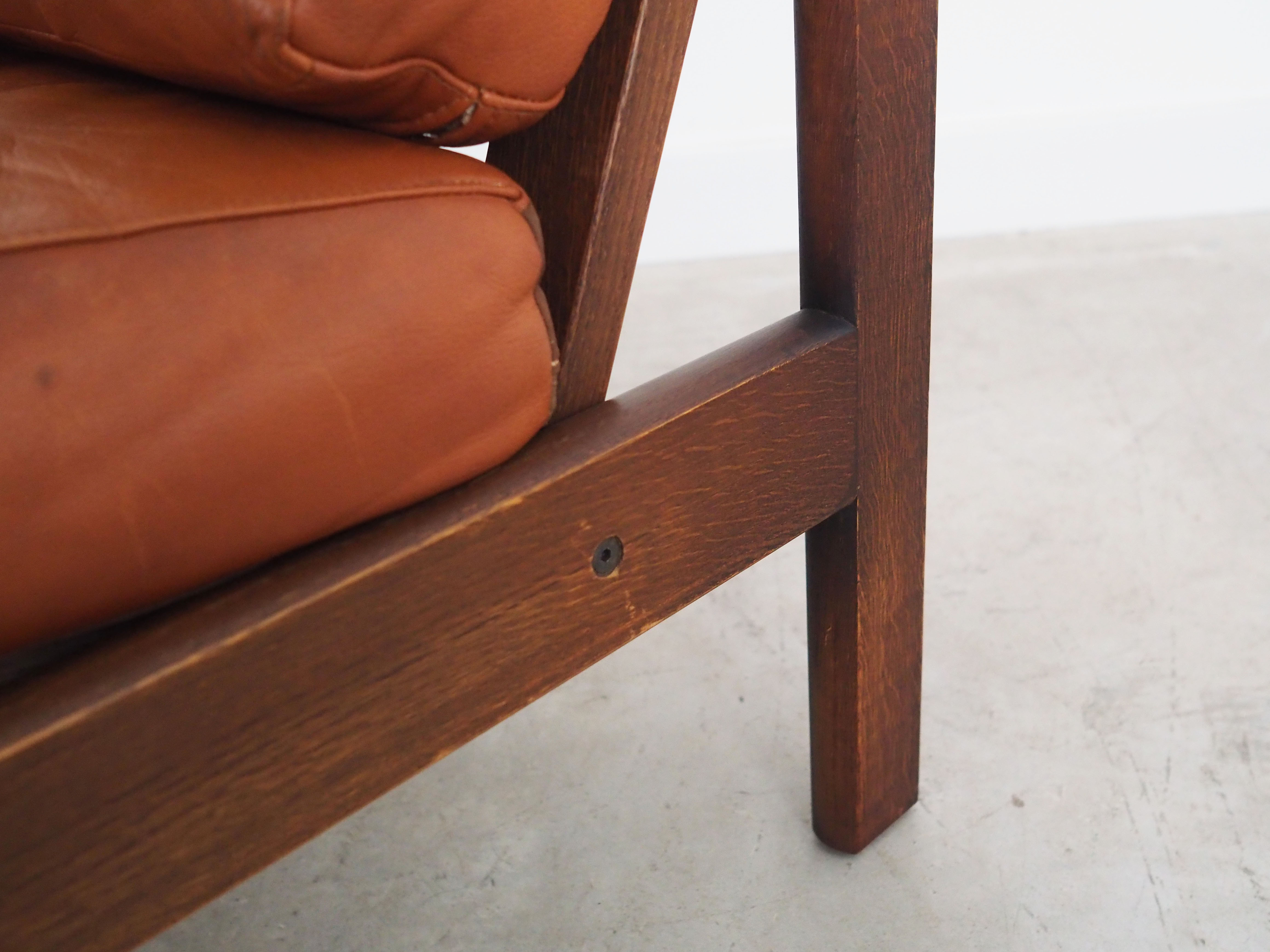 Oak armchair, Danish design, 60s, production: Denmark