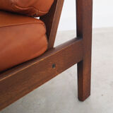 Oak armchair, Danish design, 60s, production: Denmark