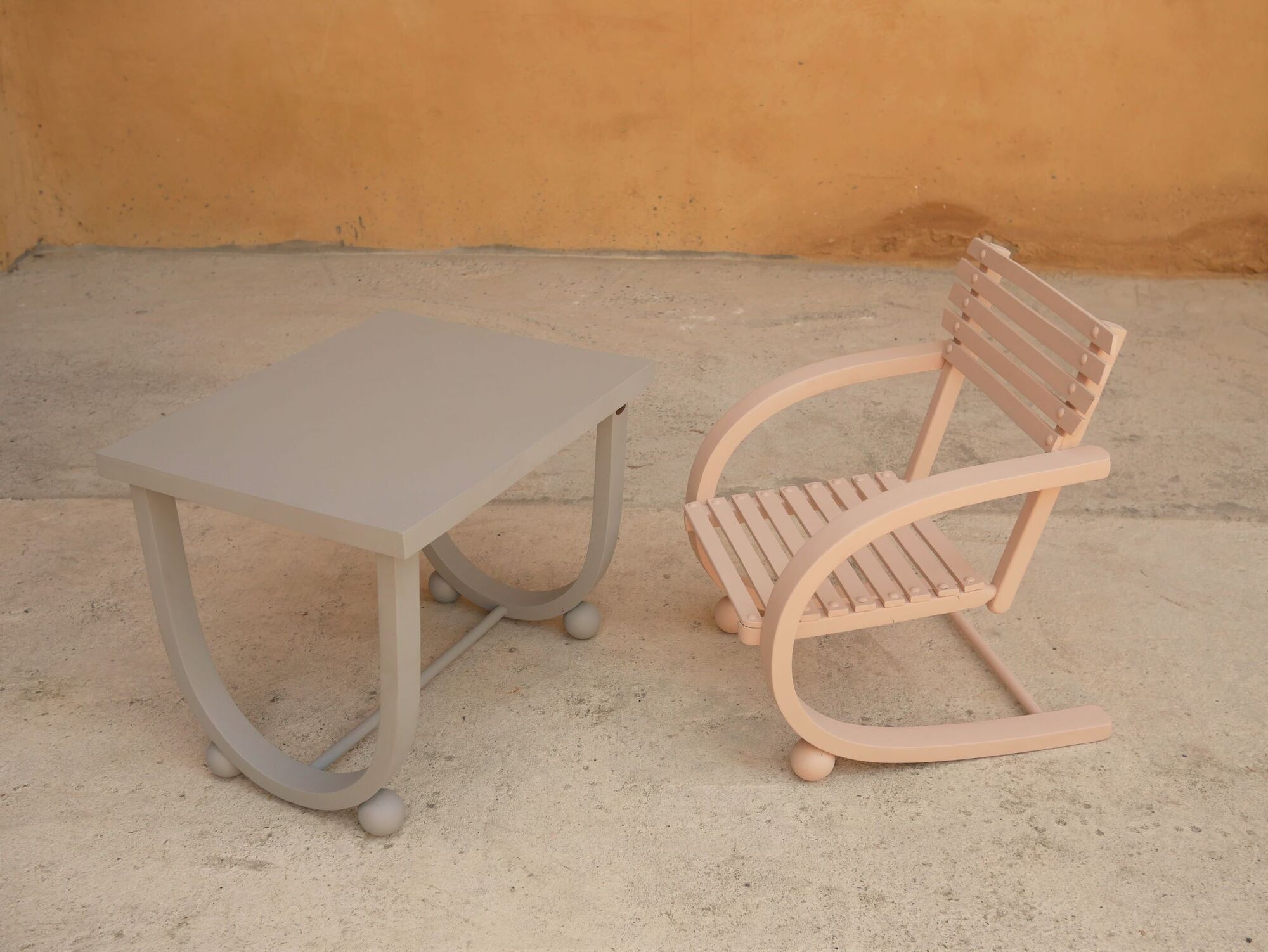 Vintage children's desk and chair for S.I.M.B.A.G. editions