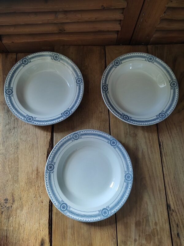 Hollow plates Porcelain Sarreguemines Carina